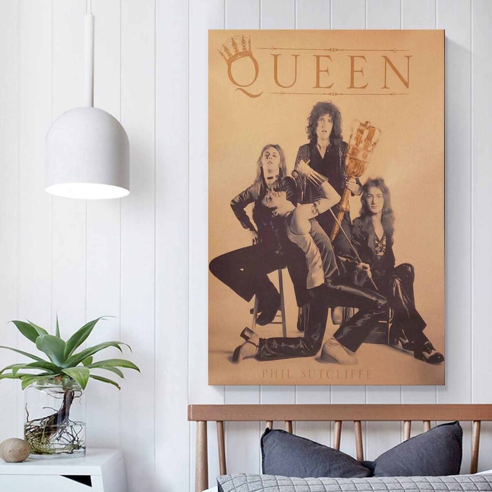 IEJ Pôster vintage banda queen pôster pintura decorativa tela arte